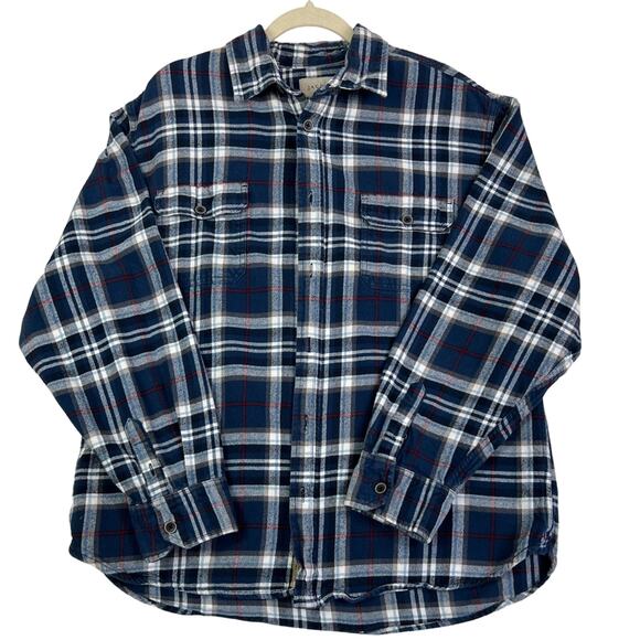 Jachs Other - JACHS Shacket Mens XL Blue Plaid Long Sleeve